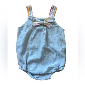 Emily and Oliver Rainbow and Blue Bubble Romper | 0-3M